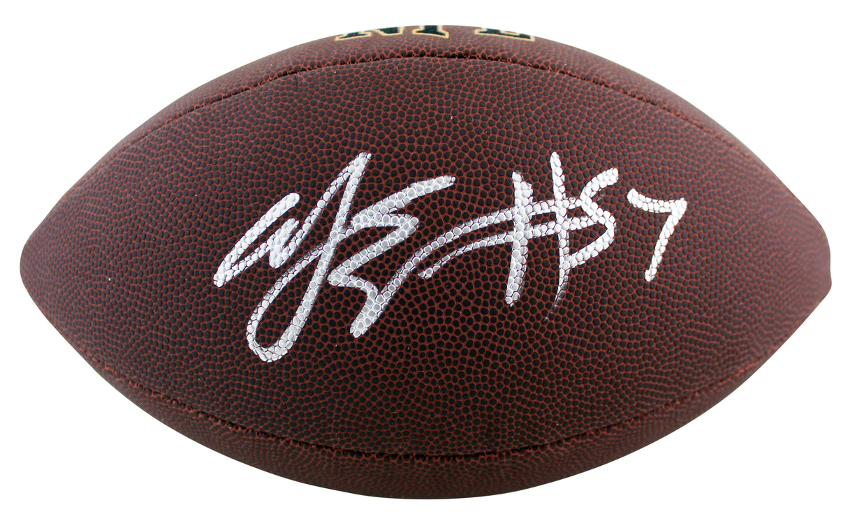 Bills A.J. Epenesa Authentic Signed Wilson Super Grip Nfl Football BAS Witnessed