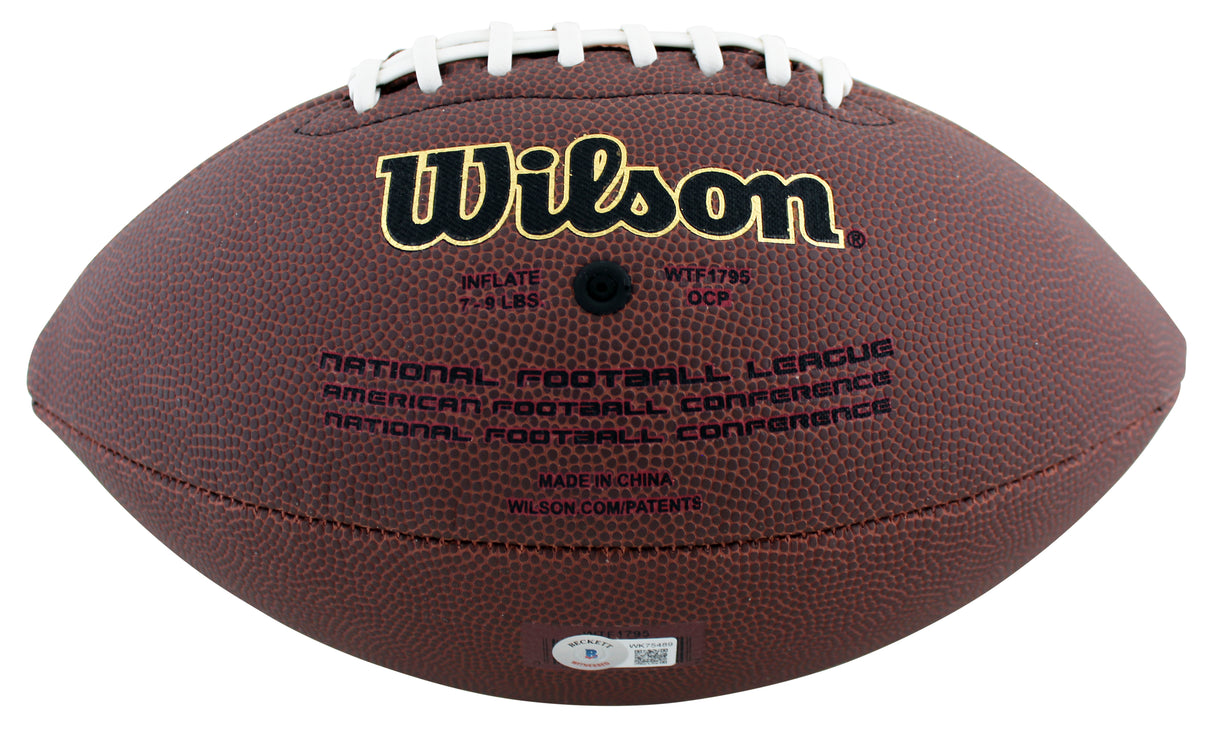 Bills A.J. Epenesa Authentic Signed Wilson Super Grip Nfl Football BAS Witnessed