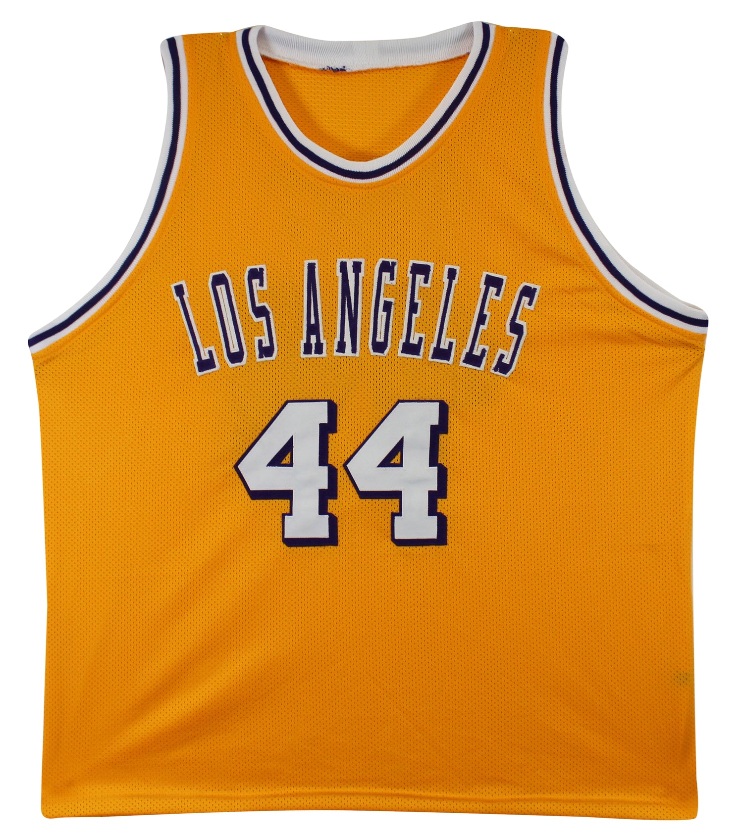 Jerry West Authentic Signed Yellow Pro Jersey Autographed JSA Witness #WIT37615