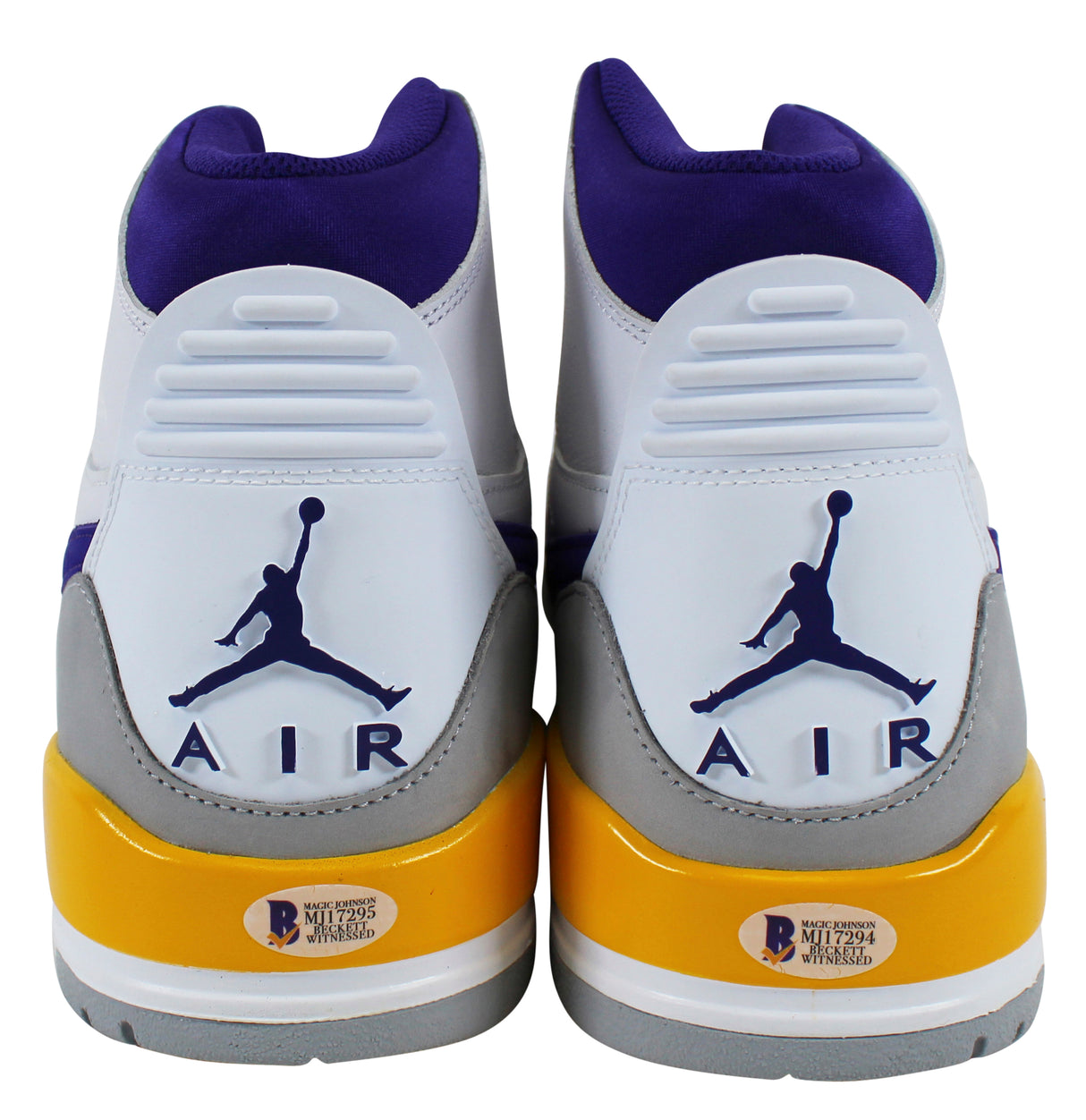 Lakers Magic Johnson Signed 2018 Nike Air Jordan Legacy 312 Shoes BAS Witness 1
