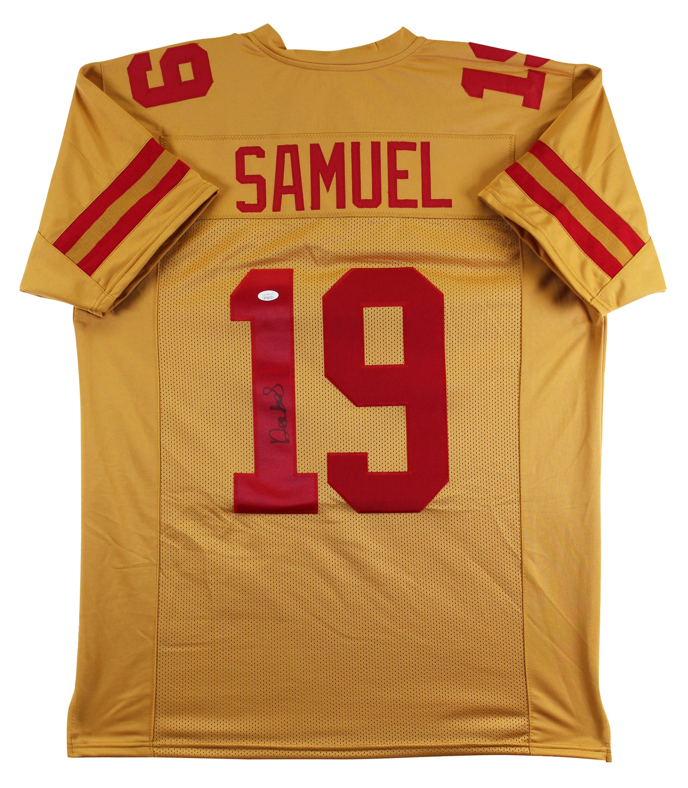 Deebo Samuel Authentic Signed Gold Pro Style Jersey Autographed JSA Witness
