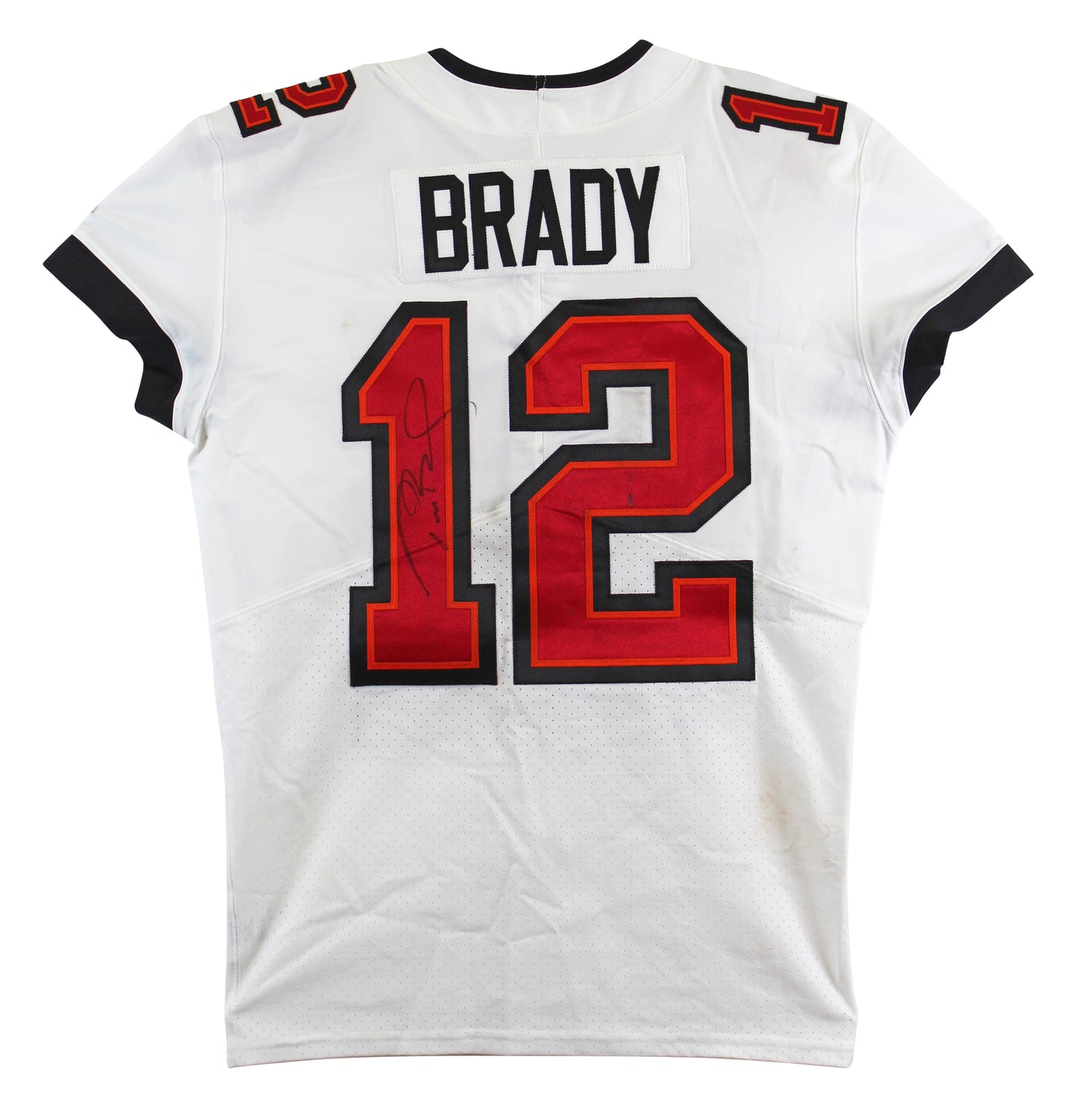 Buccaneers Tom Brady Signed 2022 White Nike Game Worn Jersey BAS & Photo Matched