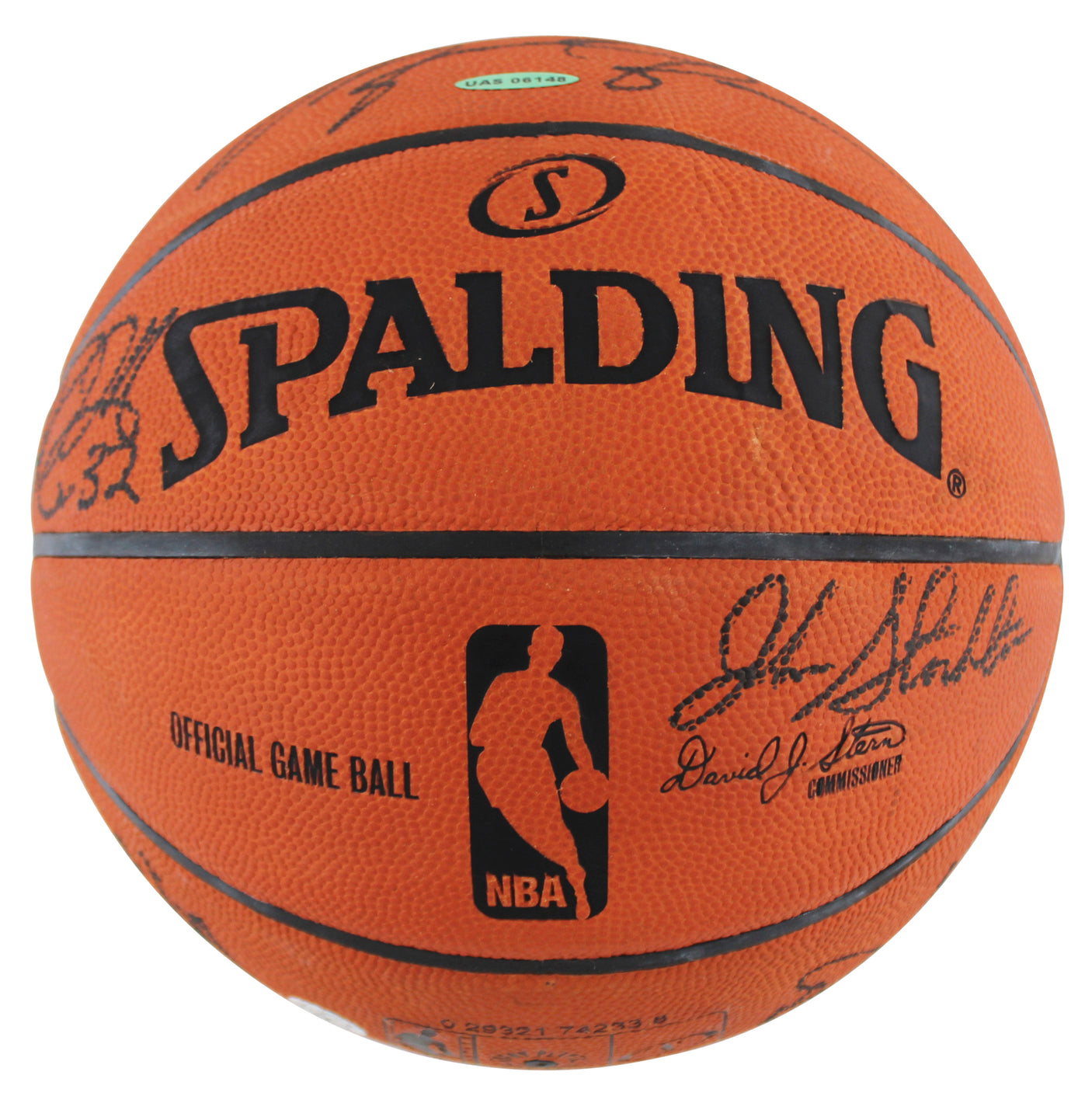 1992 Dream Team (12) Jordan, Johnson, Bird, Barkley Signed Basketball BAS COA 1