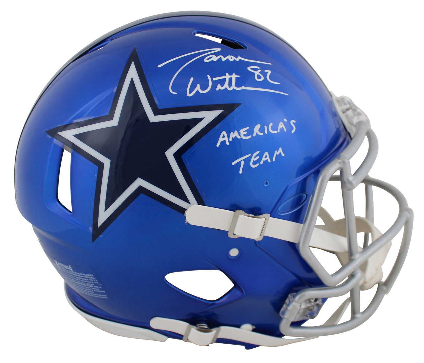 Cowboys Jason Witten America's Team Signed Flash F/S Speed Proline Helmet BAS W