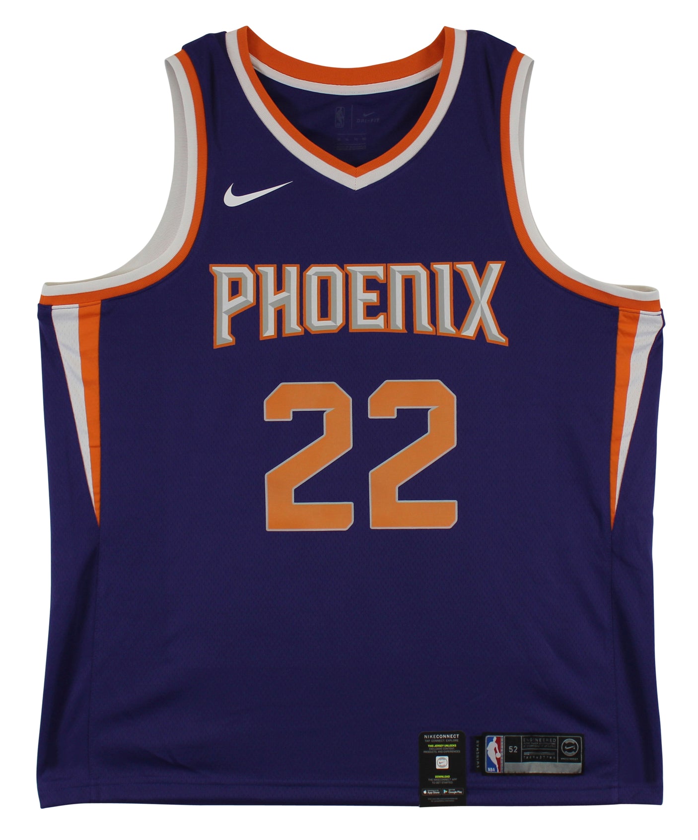 Suns DeAndre Ayton Purple Nike Swingman Size 52 Jersey Un-signed