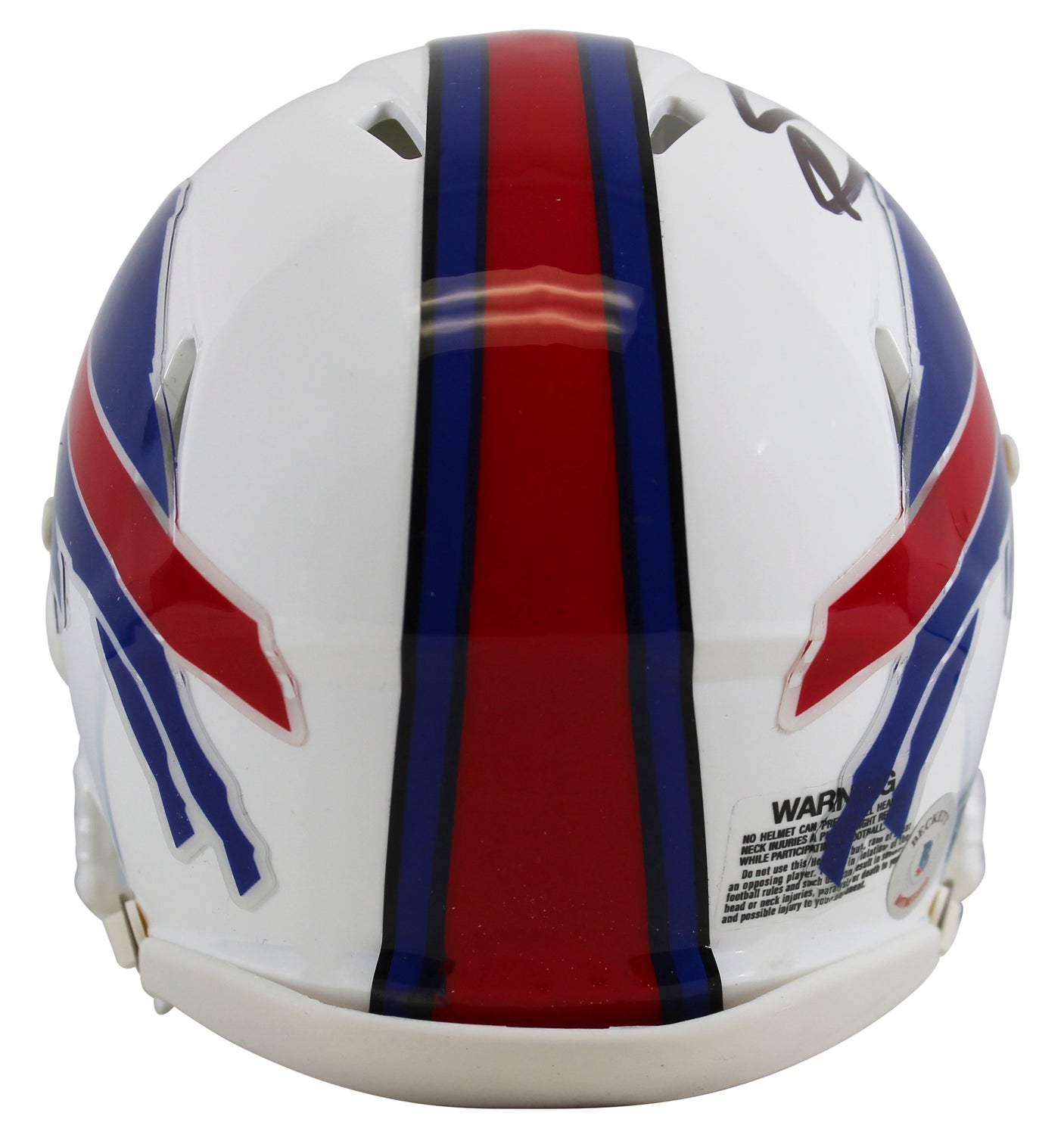 Bills Stefon Diggs Authentic Signed White Speed Mini Helmet w/ Case BAS Witness