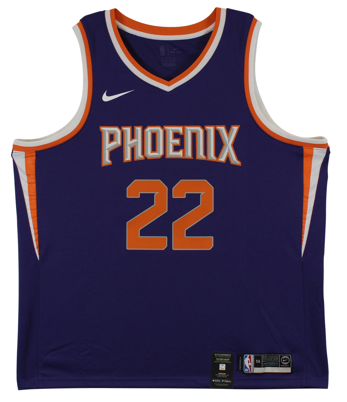 Suns DeAndre Ayton Purple Nike Swingman Size 56 Jersey Un-signed