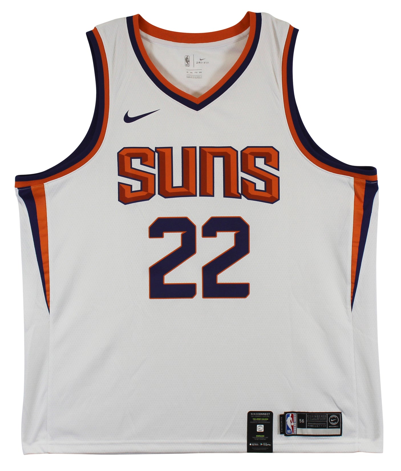 Suns DeAndre Ayton White Nike Swingman Size 56 Jersey Un-signed