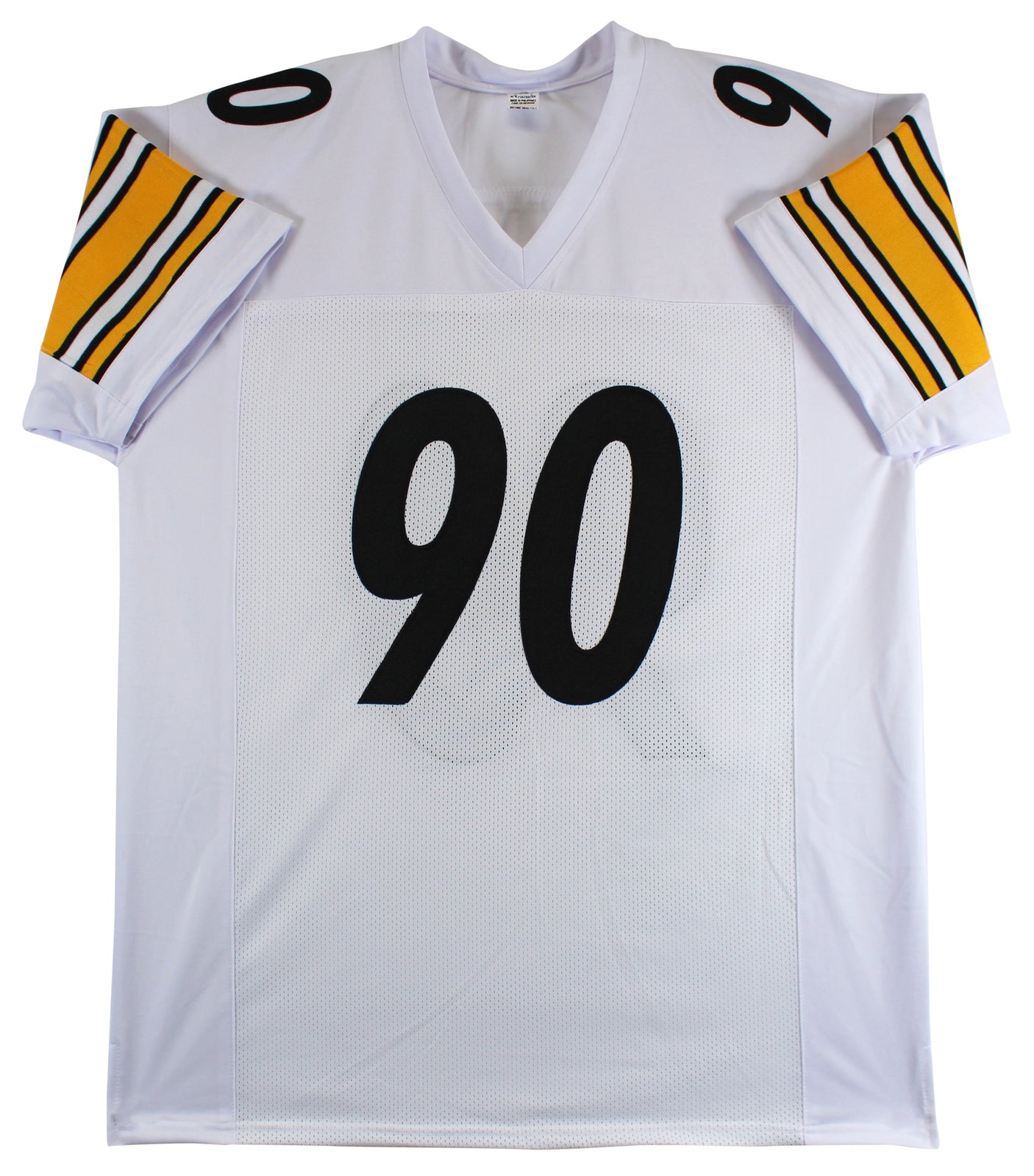 T.J. Watt Authentic Signed White Pro Style Jersey Autographed BAS Witnessed