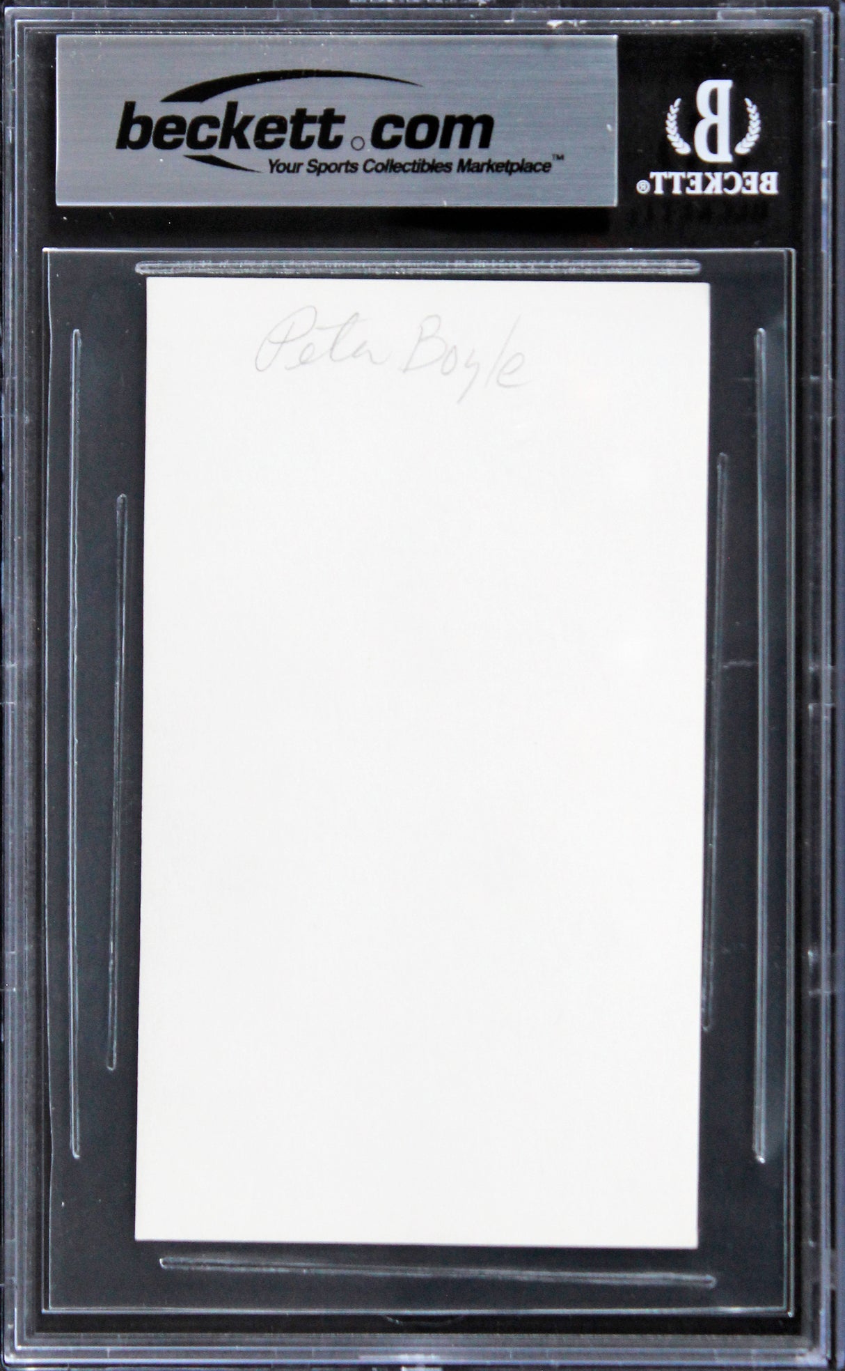 Peter Boyle Taxi Driver Authentic Signed 3x5 Index Card Autographed BAS Slabbed