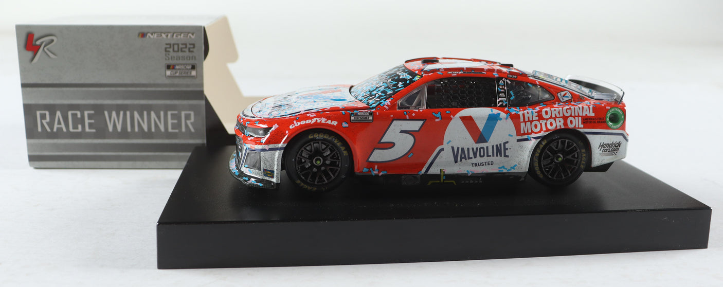 Kyle Larson Autographed Raced 2022 Valvoline Homestead Win 1:24 Diecast | COA