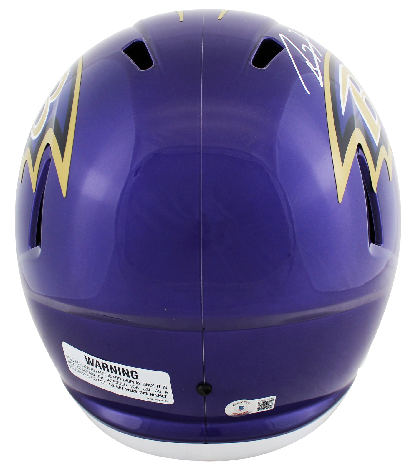 Ravens Ray Lewis Authentic Signed Flash Full Size Speed Rep Helmet BAS Witnessed