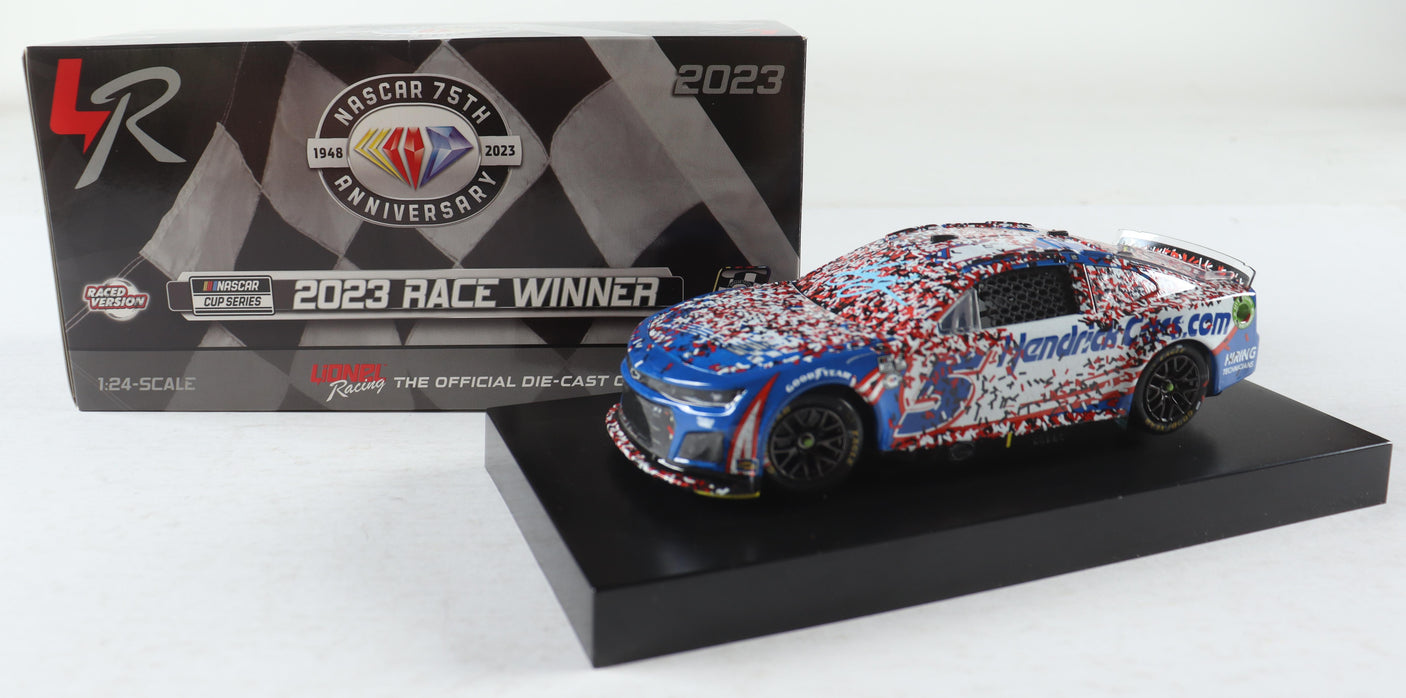 Kyle Larson Signed 2023 Richmond Win Diecast Car 1:24 | HendrickCars.com Raced Version (Limited Edition)
