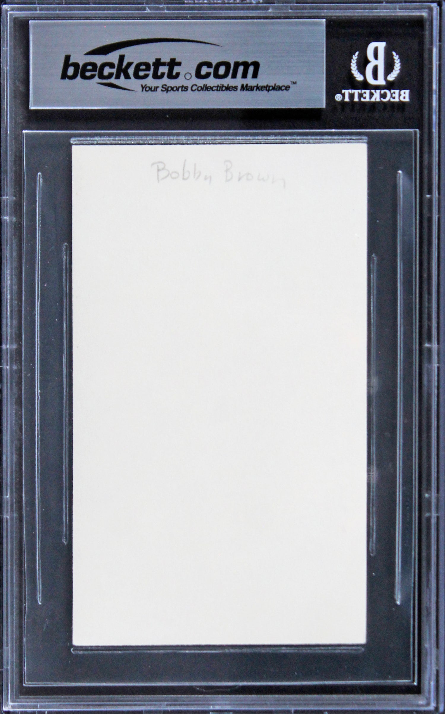 Bobby Brown Singer Authentic Signed 3x5 Index Card Autographed BAS Slabbed