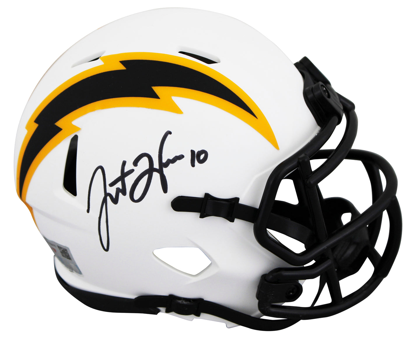 Chargers Justin Herbert Authentic Signed Lunar Speed Mini Helmet Fanatics