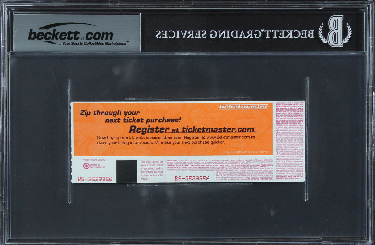 Magic Johnson HOF 02 Signed HOF Induction Ticket Stub Auto 10! BAS Slabbed 1