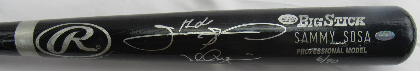 Sammy Sosa and Mark McGwire Dual Signed Rawlings Baseball Bat MLB Holo
