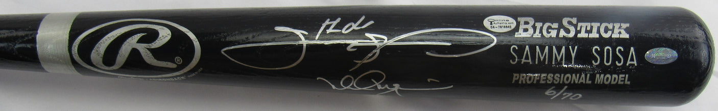 Sammy Sosa and Mark McGwire Dual Signed Rawlings Baseball Bat MLB Holo