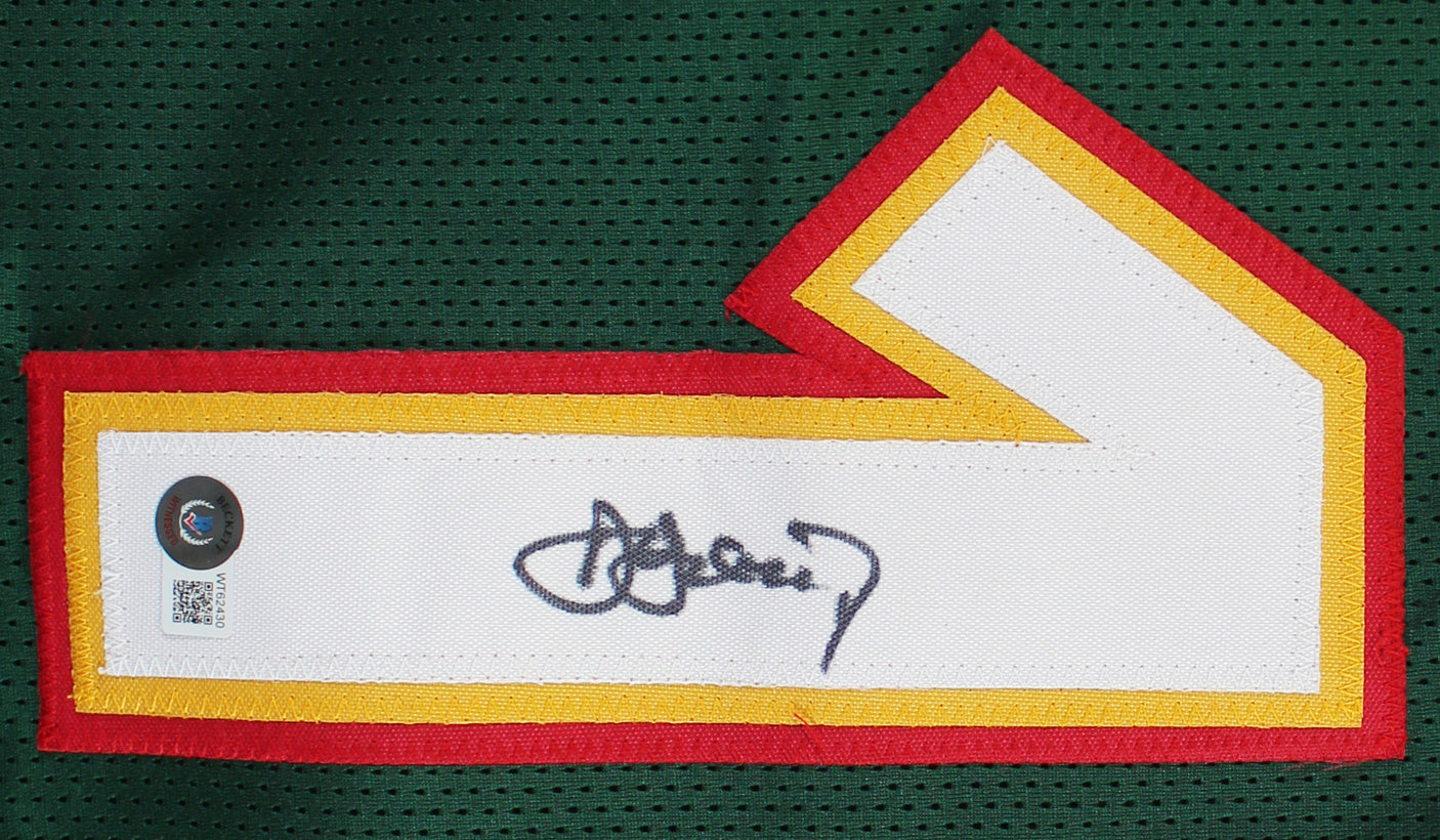 Detlef Schrempf Authentic Signed Green Pro Style Jersey BAS Witnessed