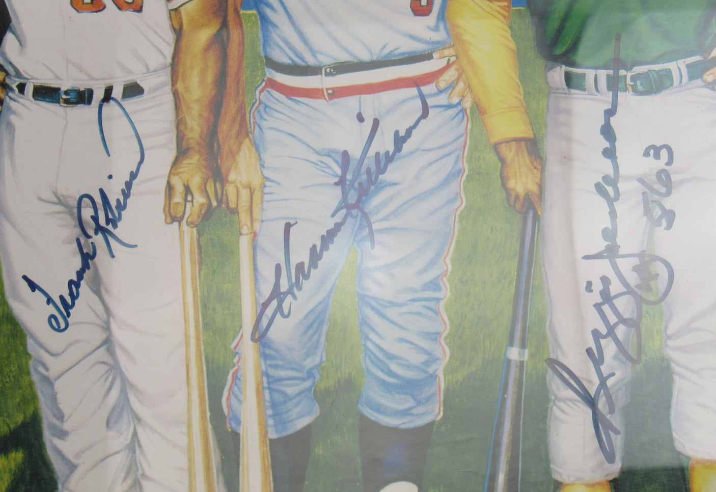 500 Home Run Club Signed Poster JSA LOA ZZ29119 - Mickey Mantle + 8 Others.