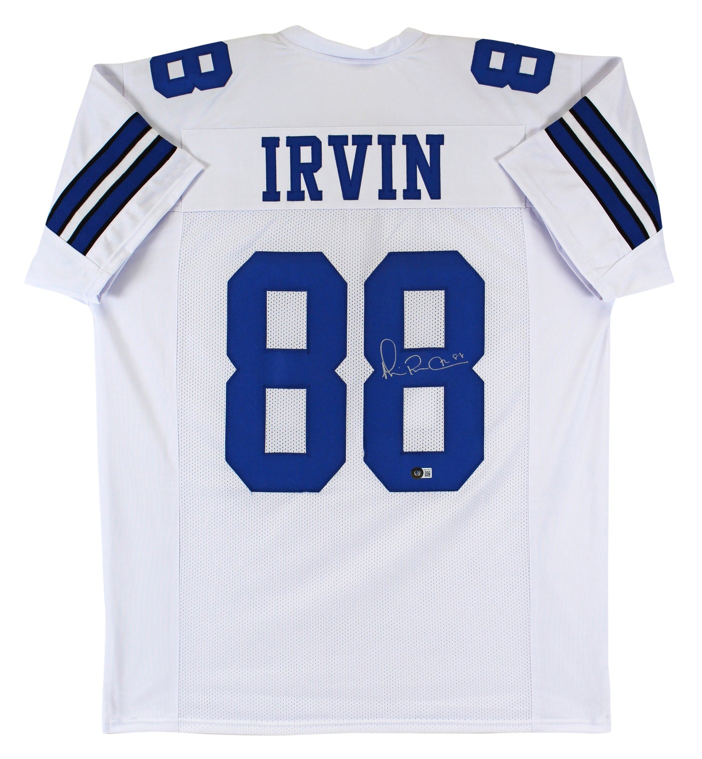 Michael Irvin Authentic Signed White Pro Style Jersey Autographed BAS Witnessed