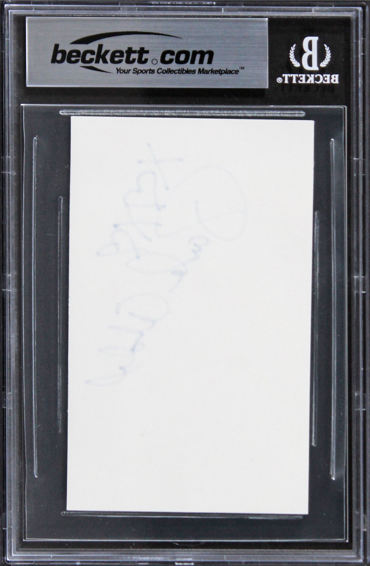 Paula Abdul American Idol "xoxo" Authentic Signed 3x5 Index Card BAS Slabbed 2