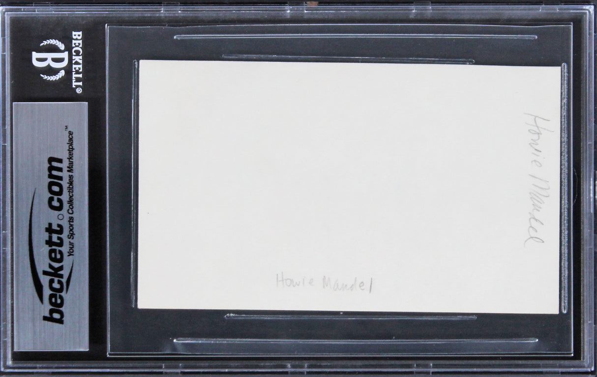 Howie Mandel Deal or No Deal Authentic Signed 3x5 Index Card BAS Slabbed