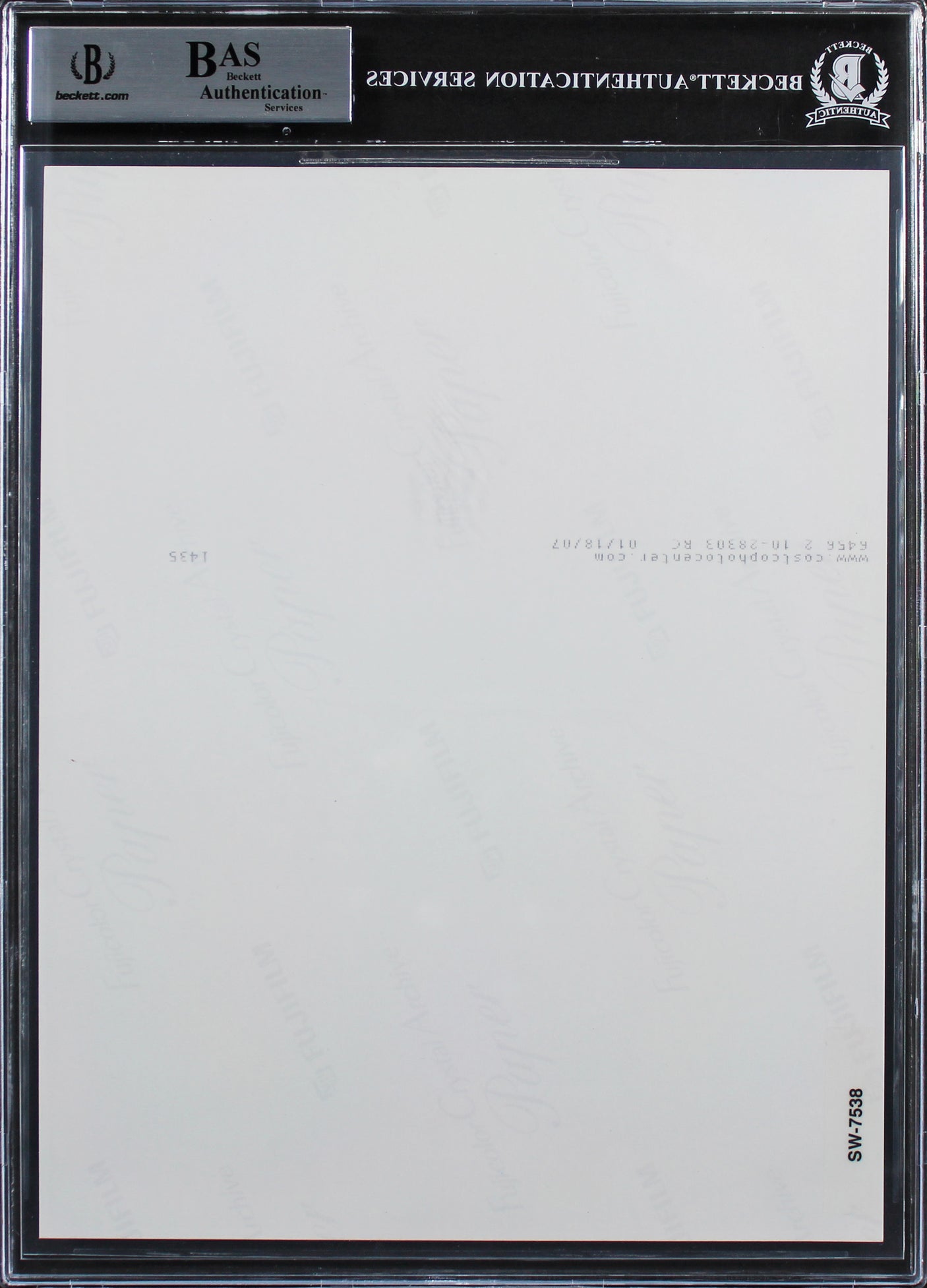 Mark Hamill Star Wars "Apply Make-Up Here" Authentic Signed 8x10 Photo BAS Slab