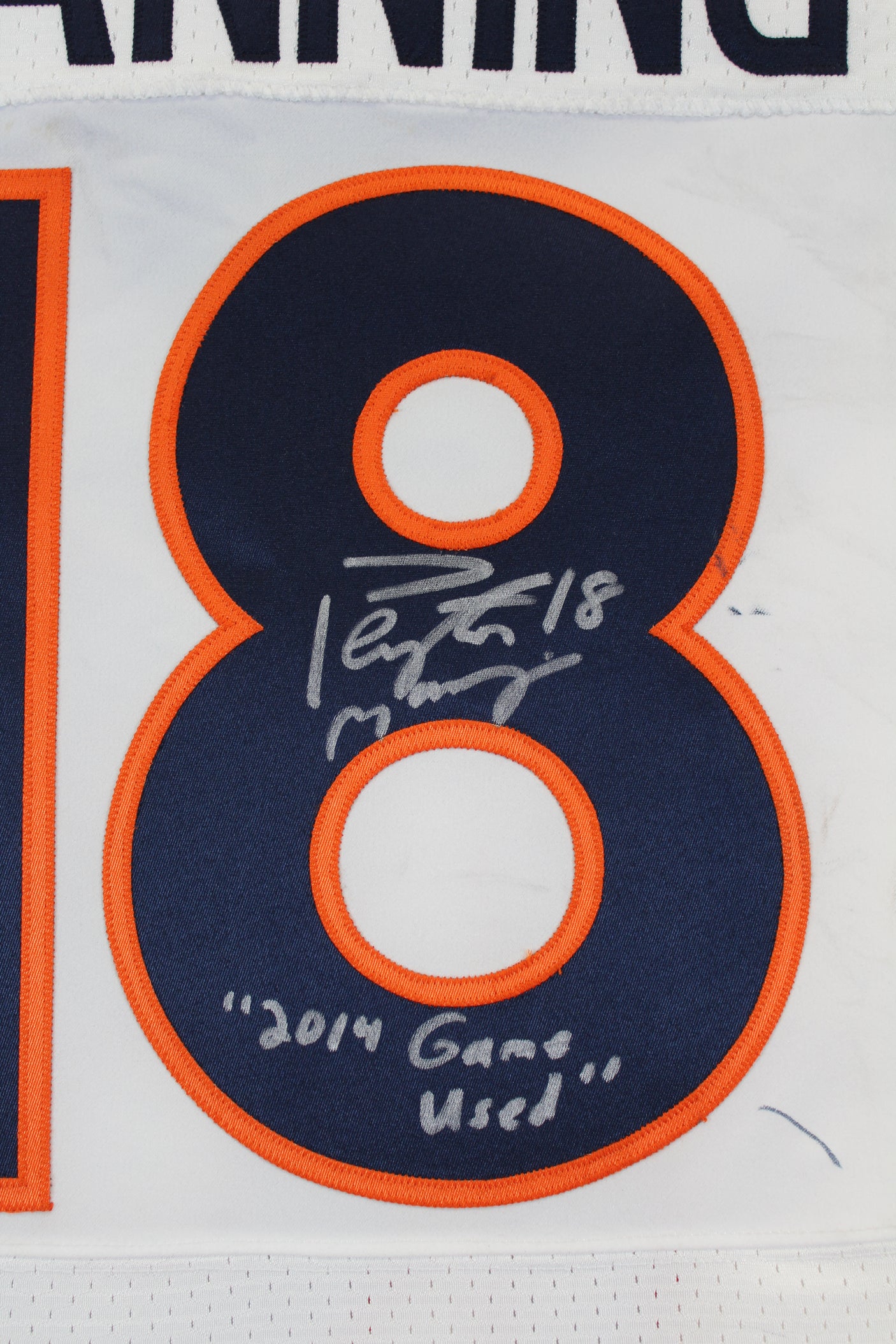 Broncos Peyton Manning 2014 Game Used Signed Nike Jersey Photomatched & Fanatics