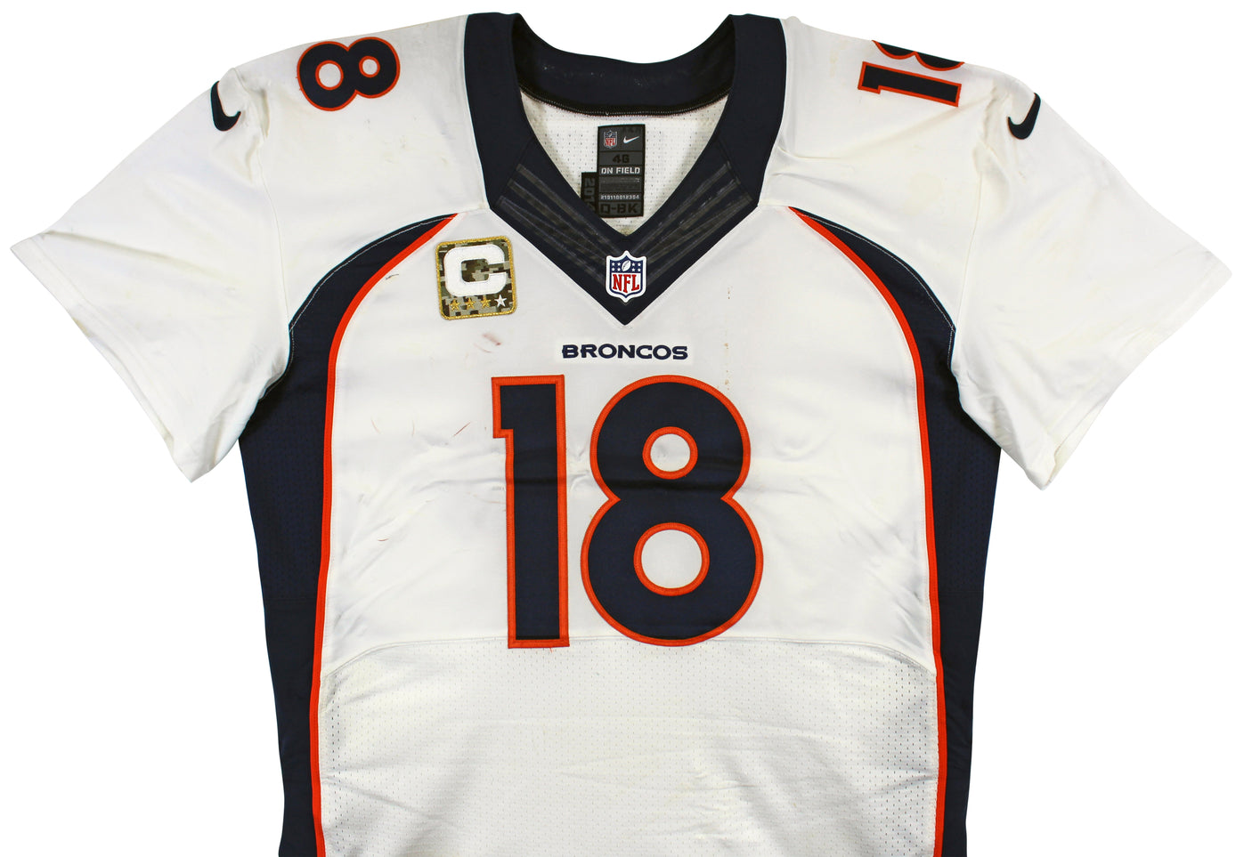 Broncos Peyton Manning 2014 Game Used Signed Nike Jersey Photomatched & Fanatics