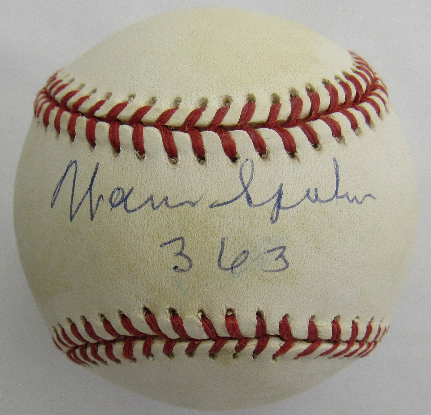 Warren Spahn Signed Auto Baseball JSA CI59493