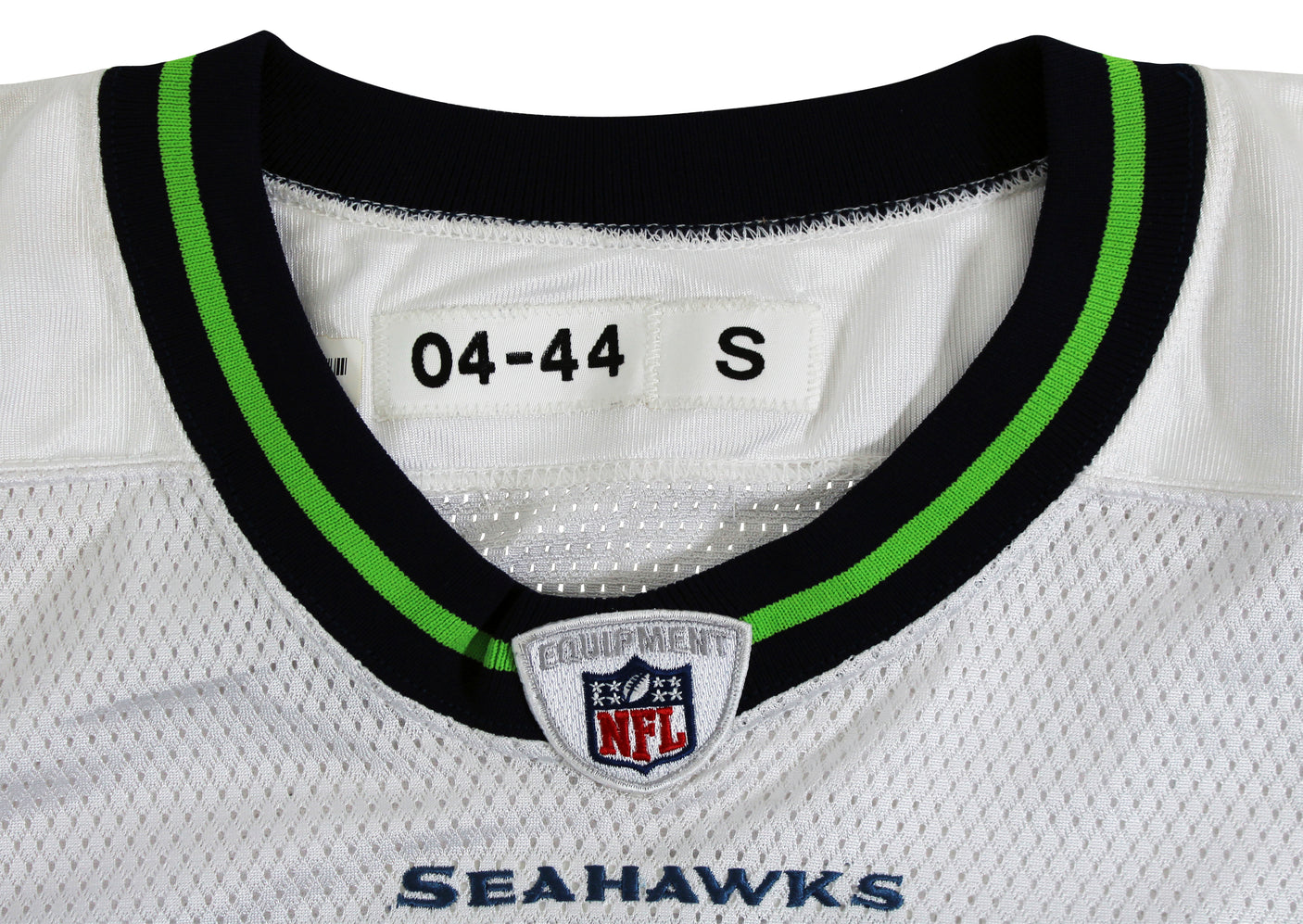 Seahawks Shaun Alexander "Game Used 2002" Signed White Reebok Jersey BAS Witness
