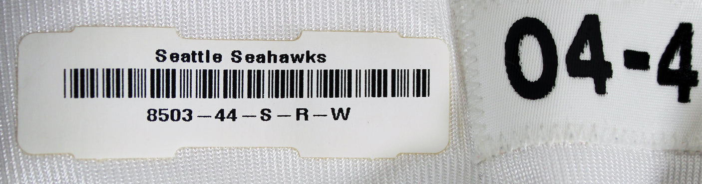 Seahawks Shaun Alexander "Game Used 2002" Signed White Reebok Jersey BAS Witness