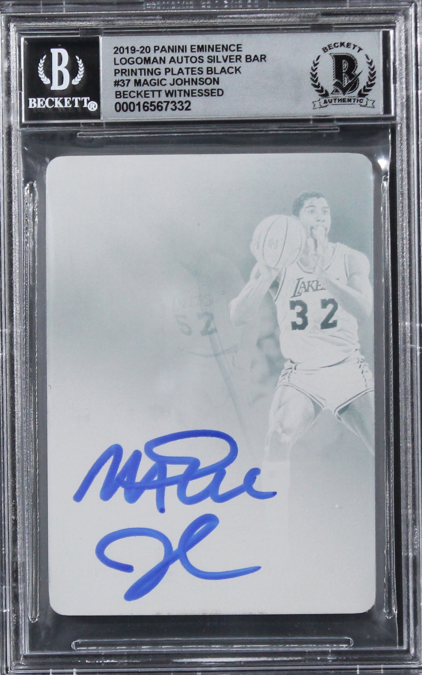 Lakers Magic Johnson Signed 2019 Panini Eminence #37 1/1 Card Auto 10 BAS Slab 2