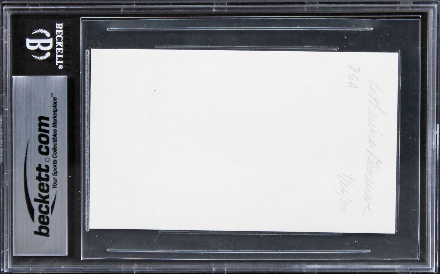 Catherine Deneuve Belle De Jour Authentic Signed 3x5 Index Card BAS Slabbed