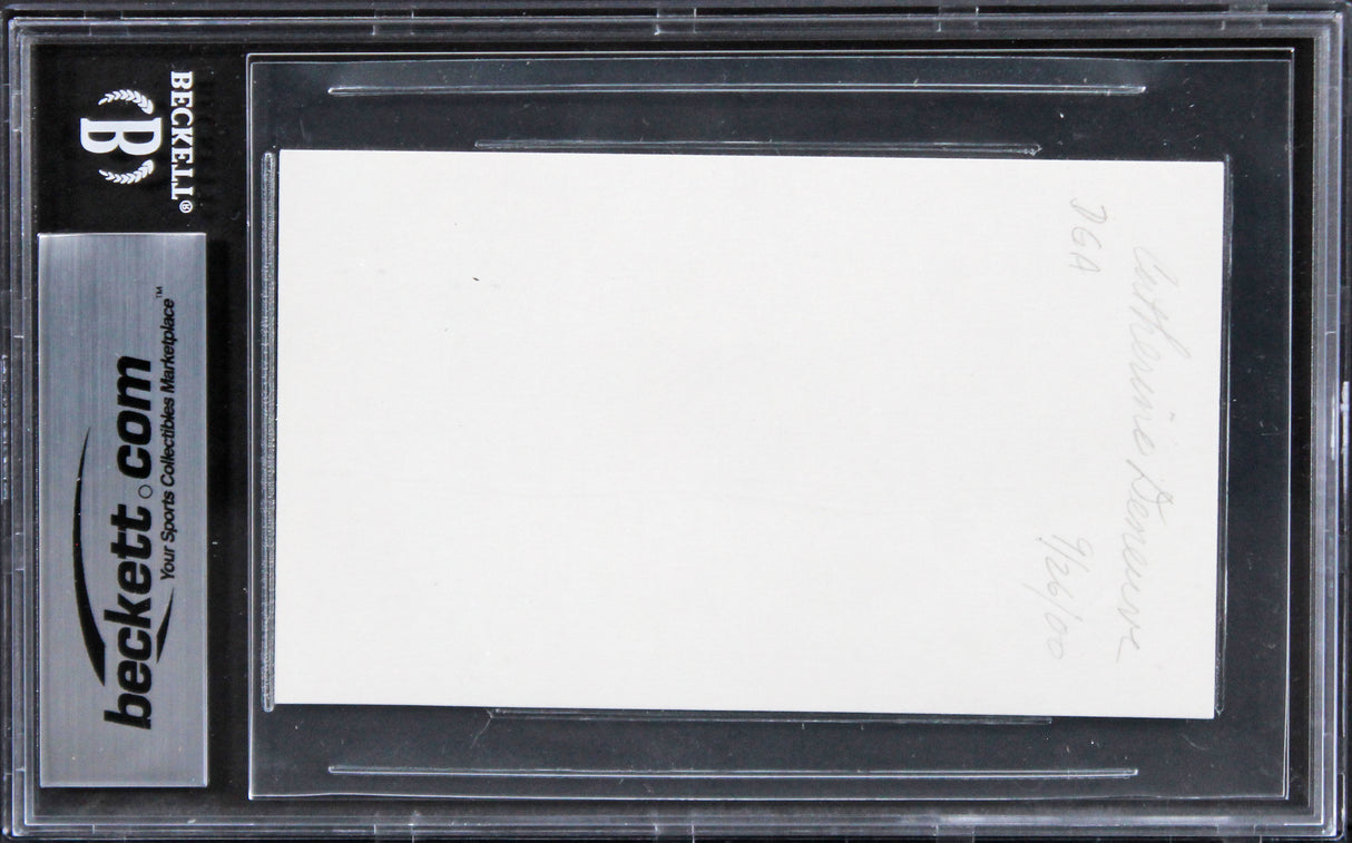 Catherine Deneuve Belle De Jour Authentic Signed 3x5 Index Card BAS Slabbed