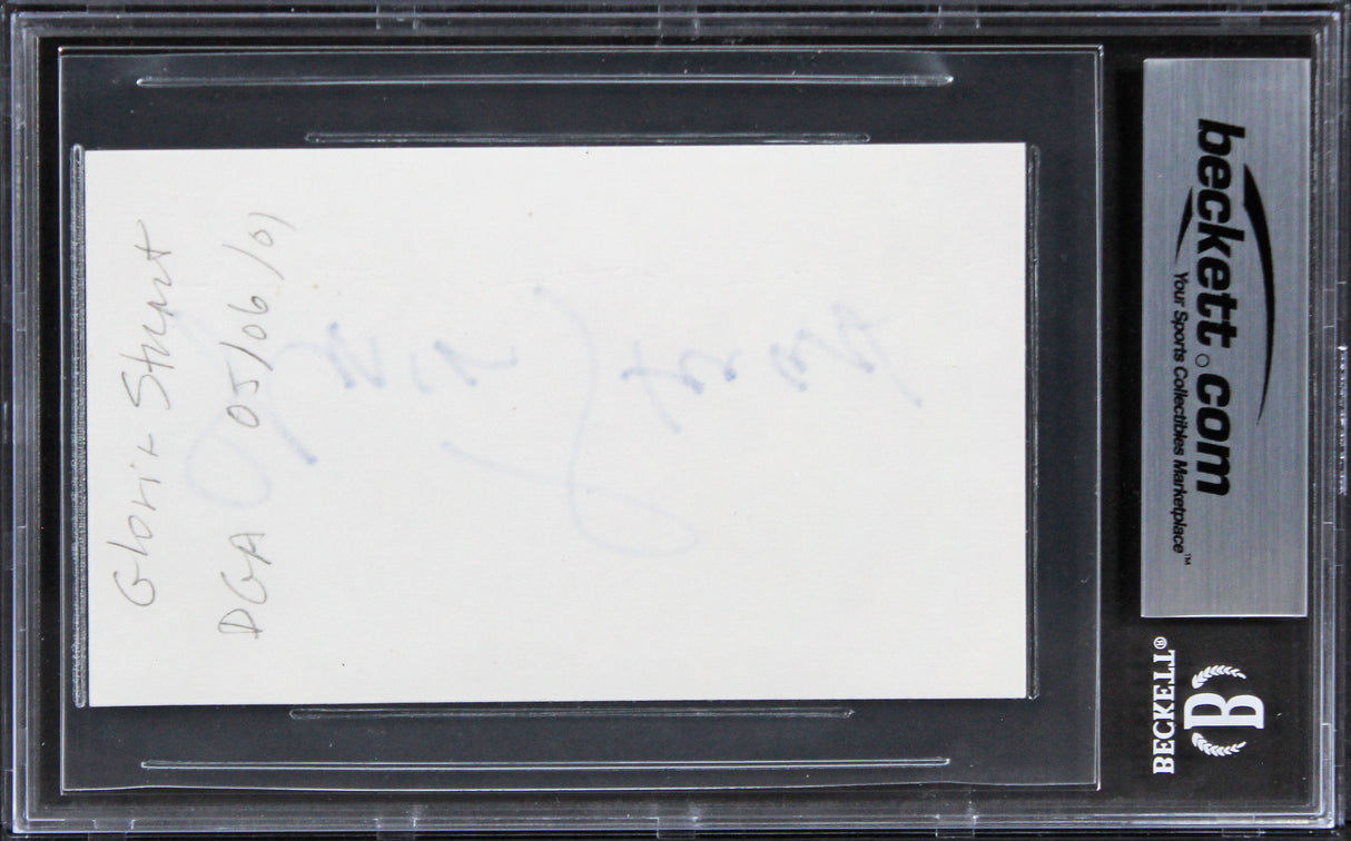 Gloria Stuart Titanic Signed 3x5 Index Card Auto Graded Gem Mint 10! BAS Slab 1
