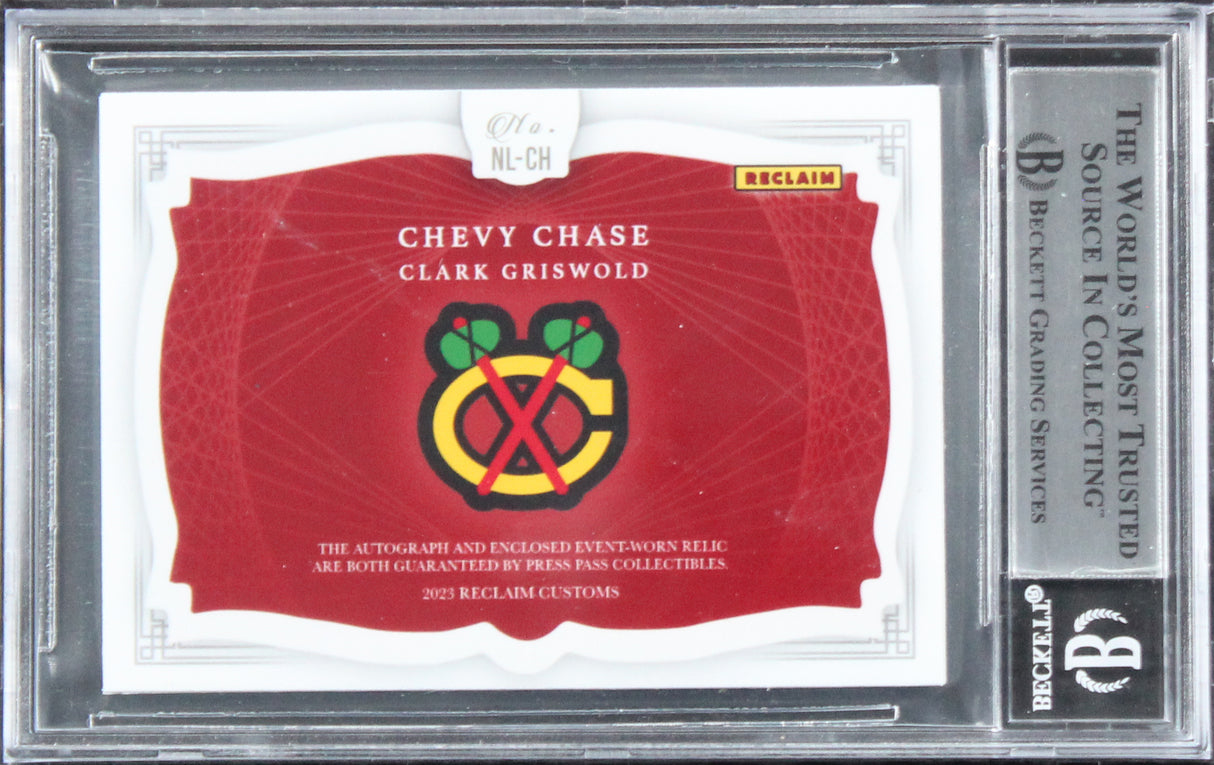 Chevy Chase Christmas Vacation Signed Relic Card One of One BAS Slab #16567413