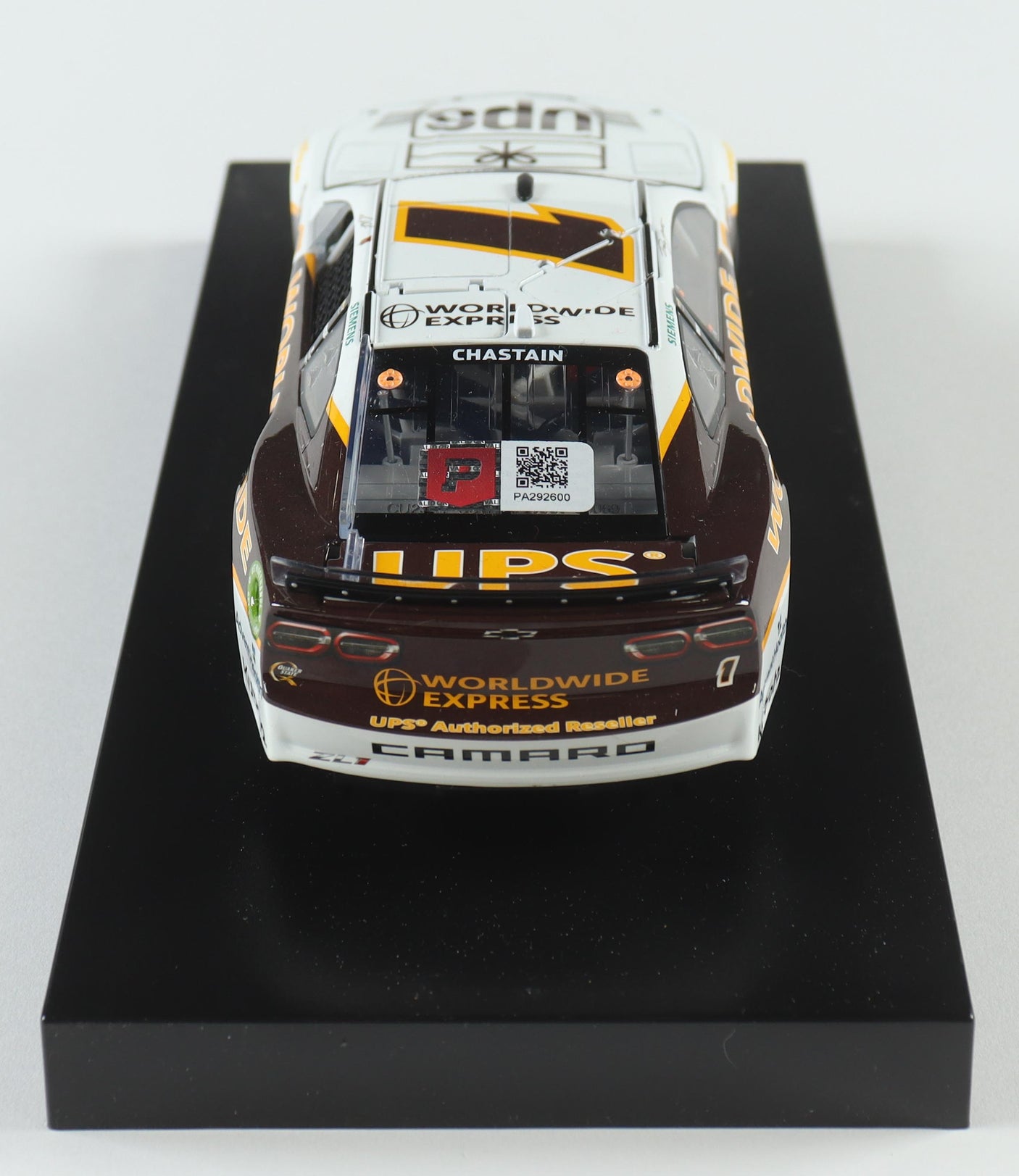 Ross Chastain Autographed 2023 UPS/Worldwide Express Throwback 1:24 Diecast Car - Limited Edition
