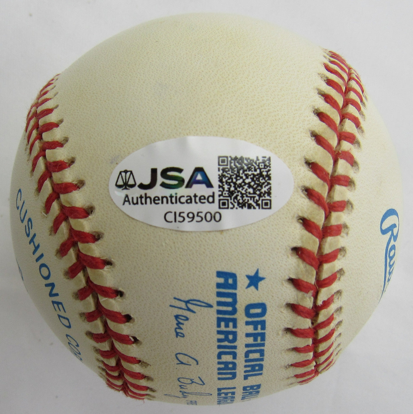 Bob Feller Signed Auto Baseball JSA CI59500