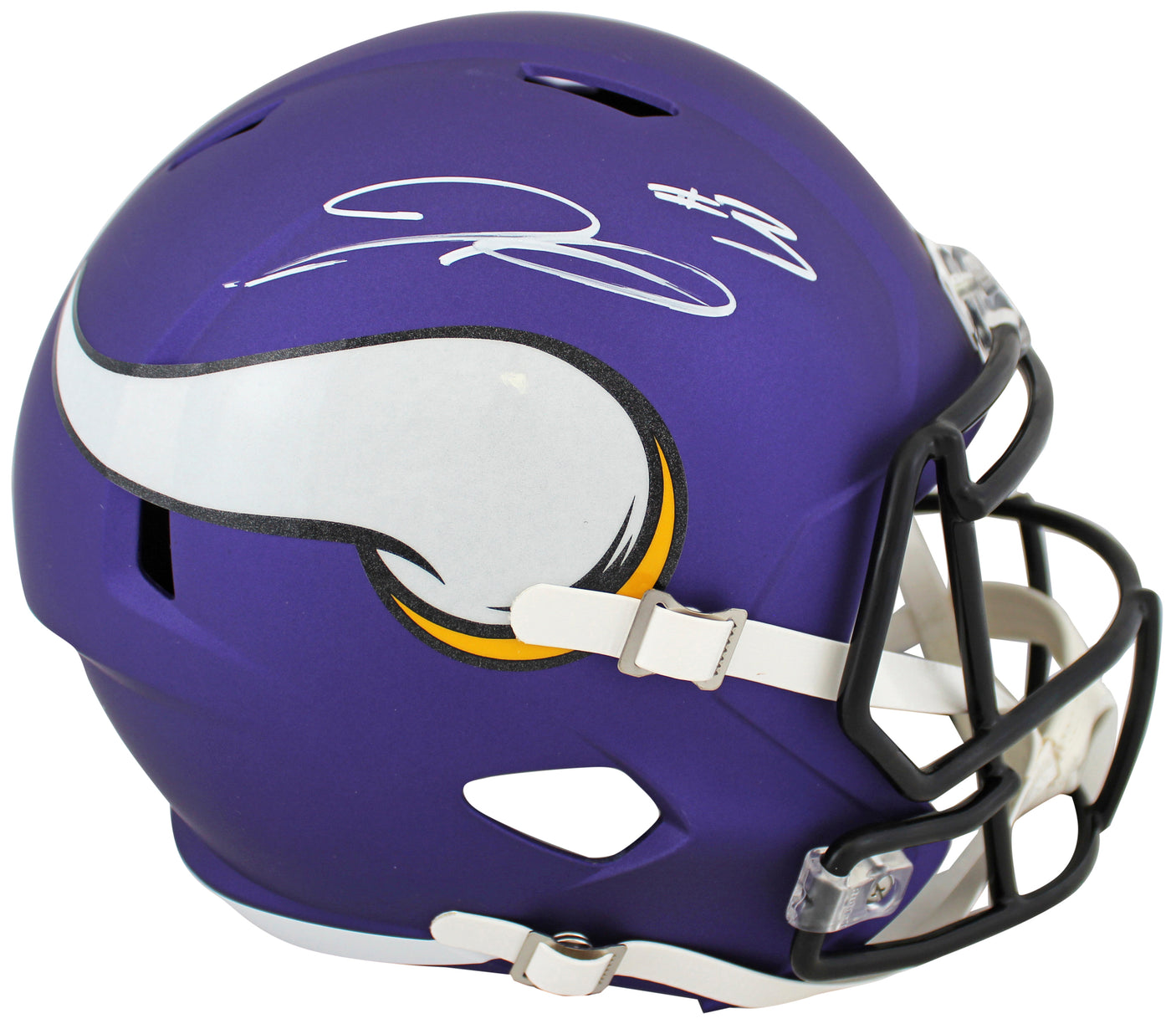 Vikings Jordan Addison Authentic Signed Full Size Speed Rep Helmet BAS Witnessed