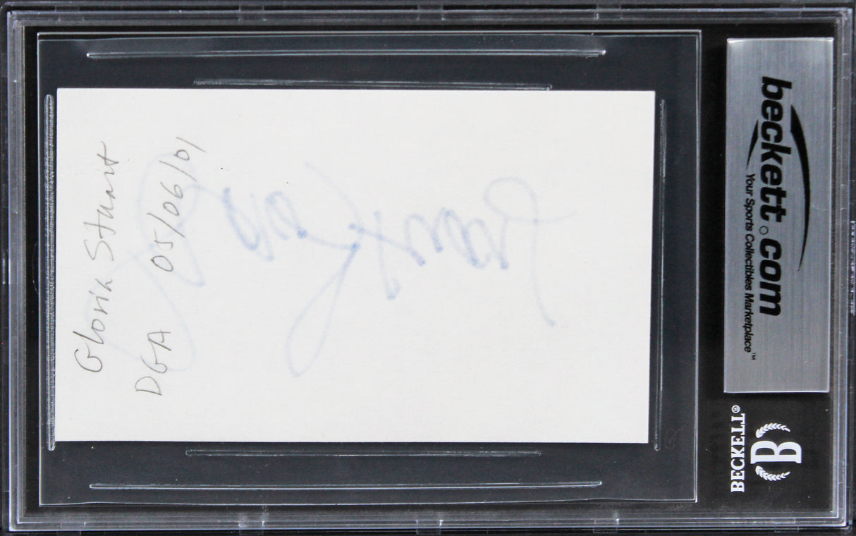 Gloria Stuart Titanic Authentic Signed 3x5 Index Card Autographed BAS Slabbed 1