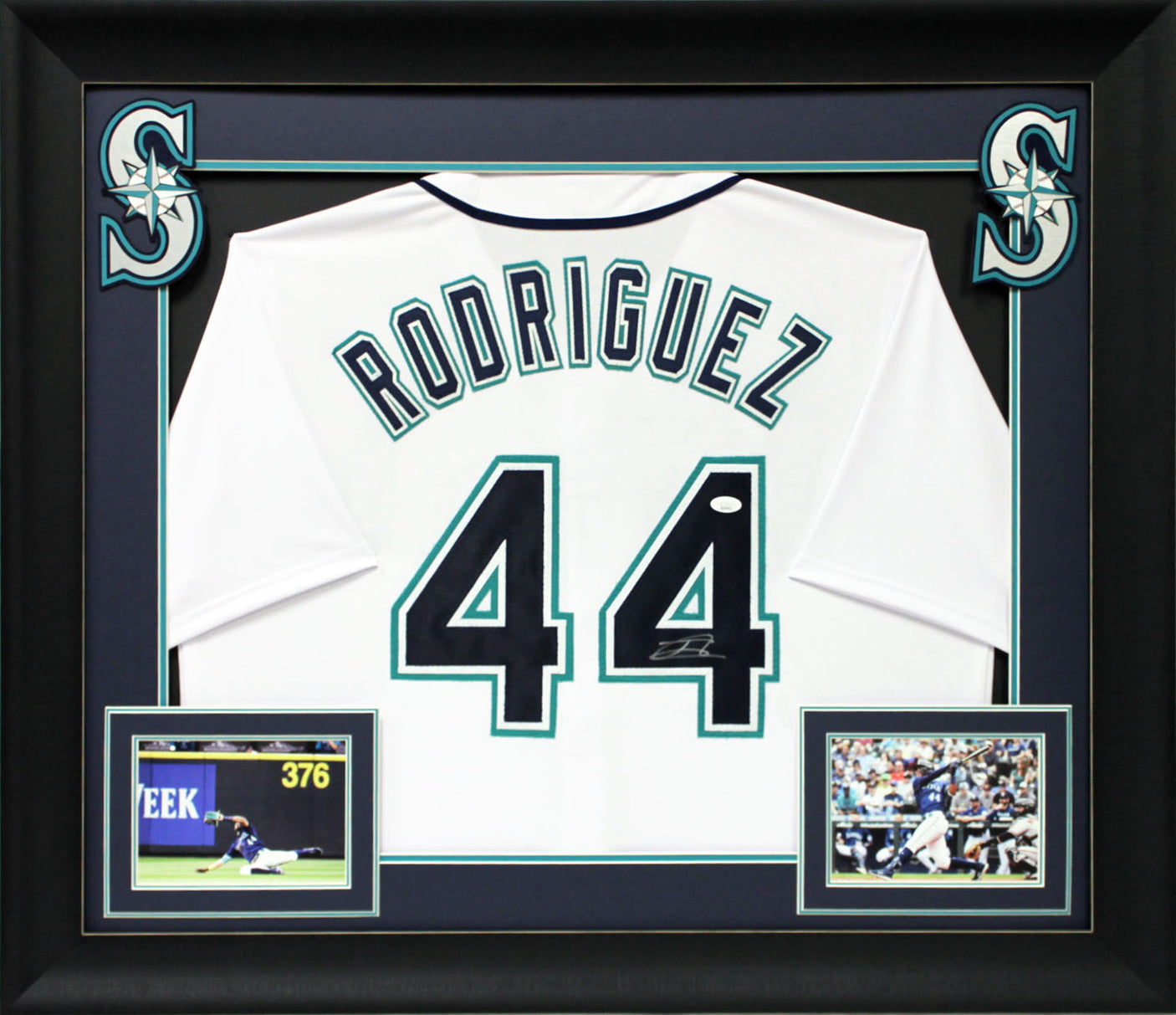 Julio Rodriguez Authentic Signed White Pro Style Framed Jersey Autographed JSA