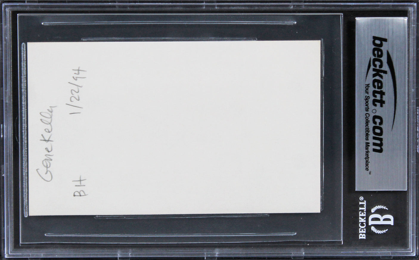 Gene Kelly Singin' in the Rain Authentic Signed 3x5 Index Card BAS Slabbed 2