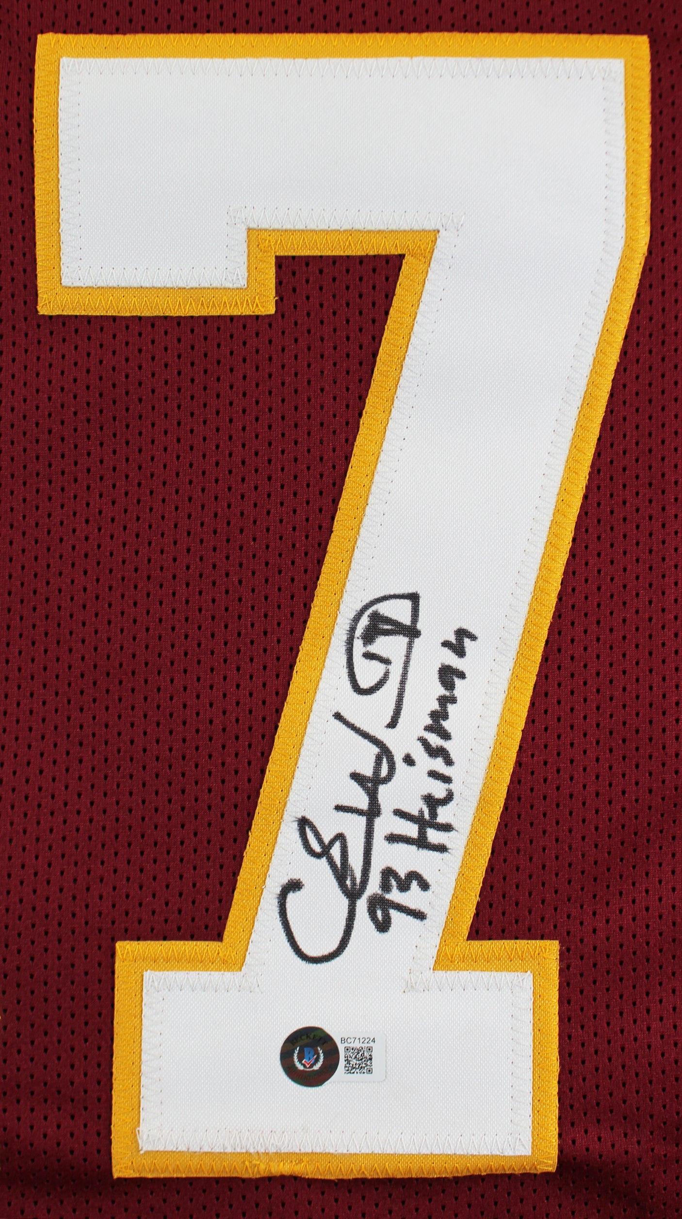 Florida State Charlie Ward "93 Heisman" Signed Maroon Pro Style Jersey BAS