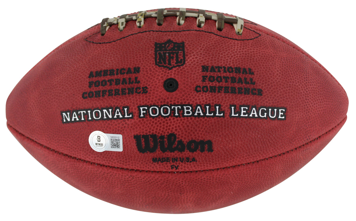 Steelers T.J. Watt Signed "The Duke" Team Showcase Nfl Football BAS Witnessed