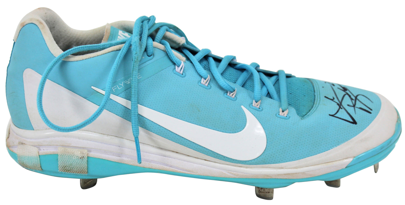 D-Backs Archie Bradley Signed 2018 Game Used Blue Nike Air Clipper Cleats BAS