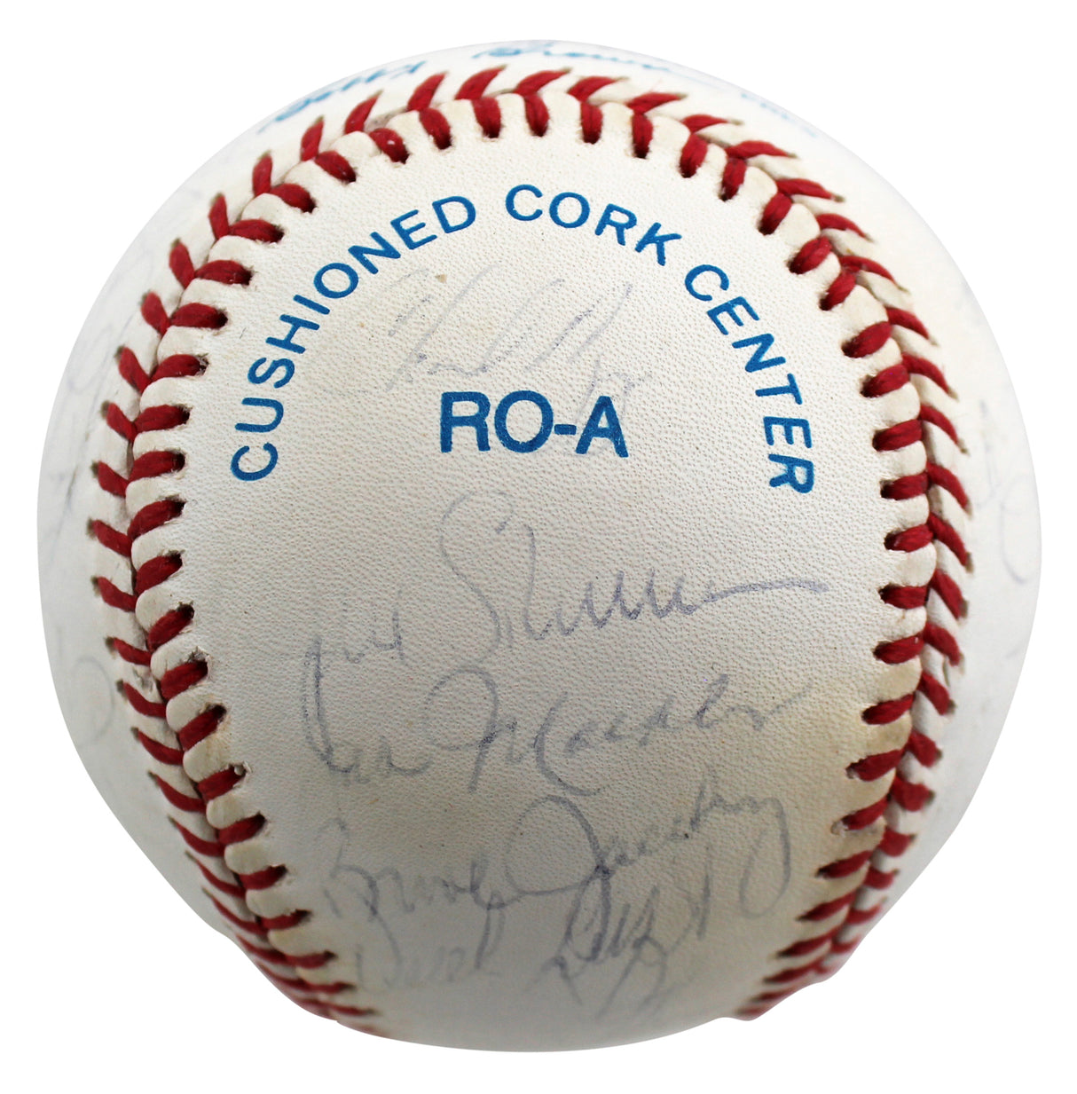1992 Indians (28) Thome Authentic Signed Bobby Brown Oal Baseball BAS #AC01891