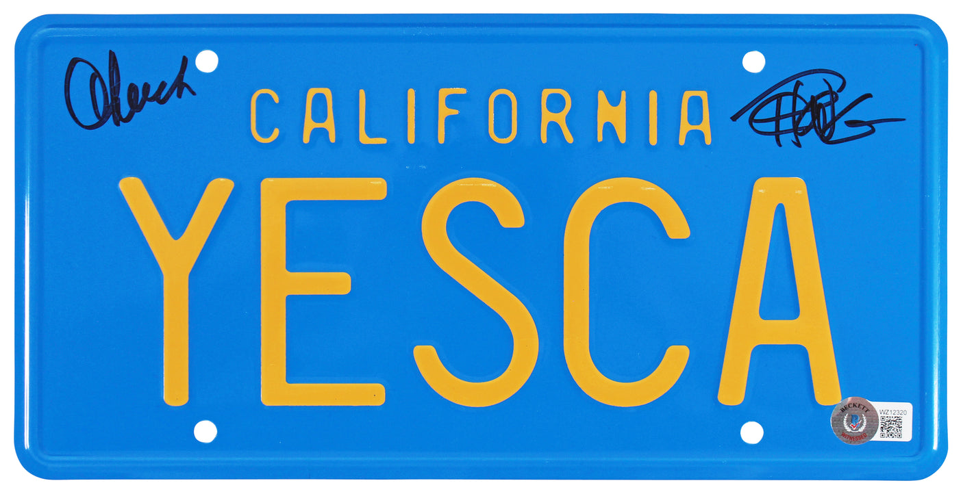 Cheech Marin & Tommy Chong Up in Smoke Signed YESCA License Plate BAS Witnessed