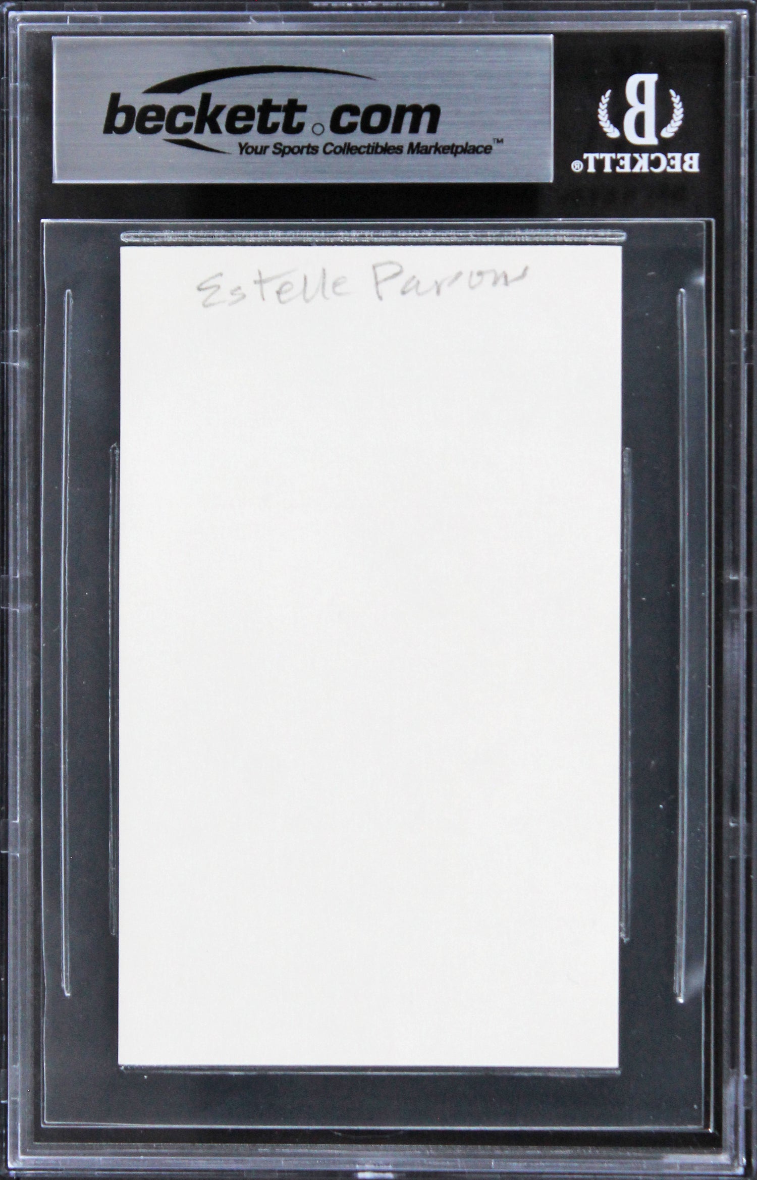 Estelle Parsons Bonnie & Clyde Authentic Signed 3x5 Index Card BAS Slabbed